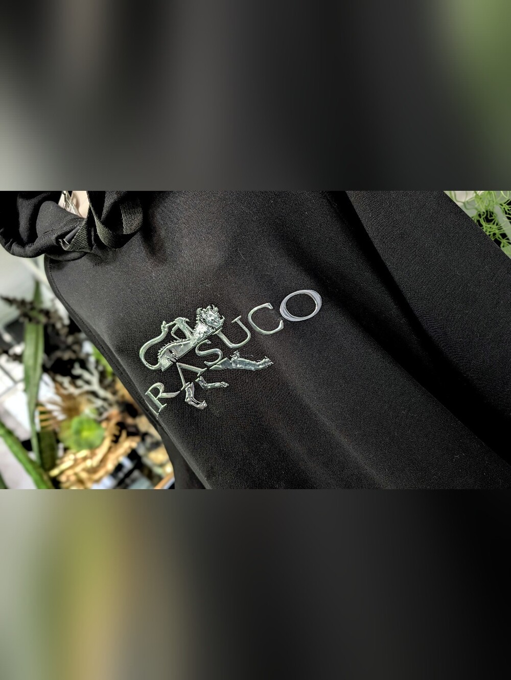 Black & 3D Silver Parasuco Logo Men's Hoodie XXL NWT